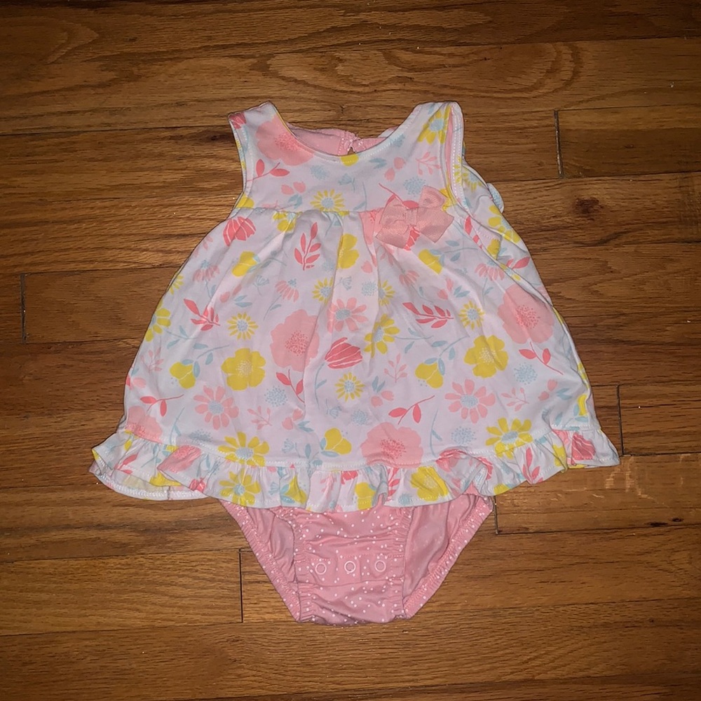 NWOT pink floral onsie dress